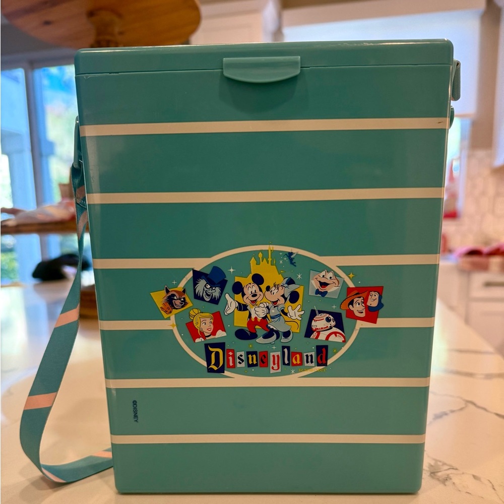 Disneyland  Blue and White Plastic Popcorn Box